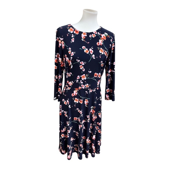 Lauren Ralph Lauren Navy and Floral Dress - Picture 1 of 5